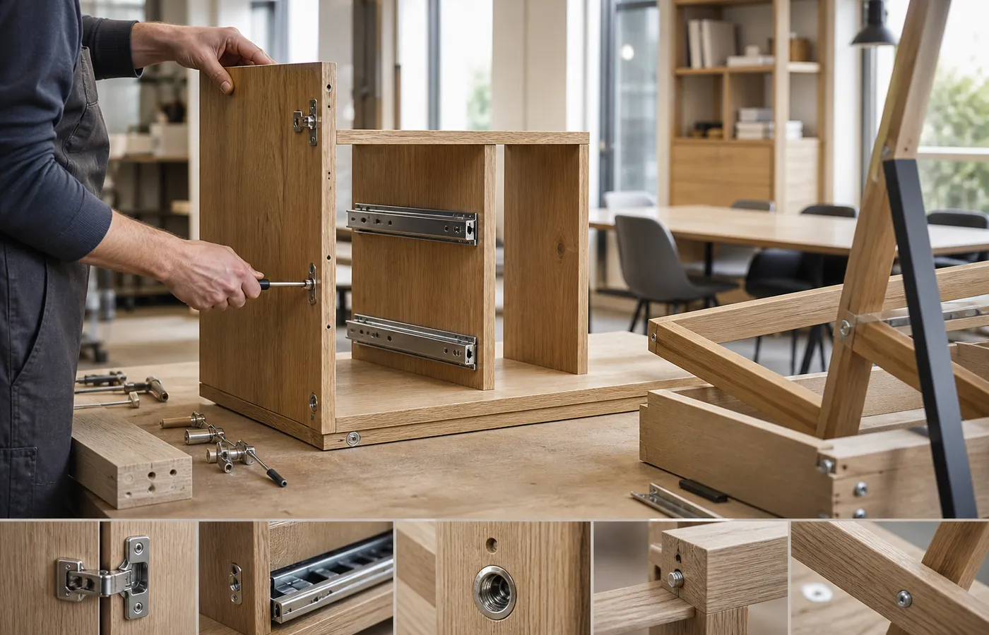 家具 assembly using Charviso screws